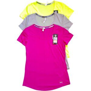 New Women's 3 Pair Bundle of Under Armour short sleeve performance Run tees